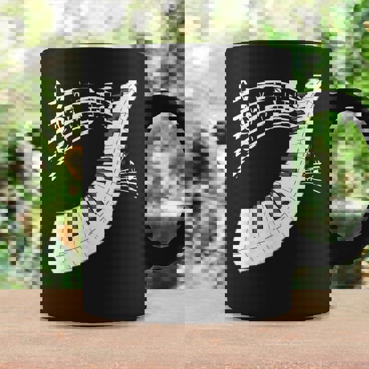 ピアノの鍵盤・音符・楽器ピアノ コーヒーマグ ギフトのアイデア