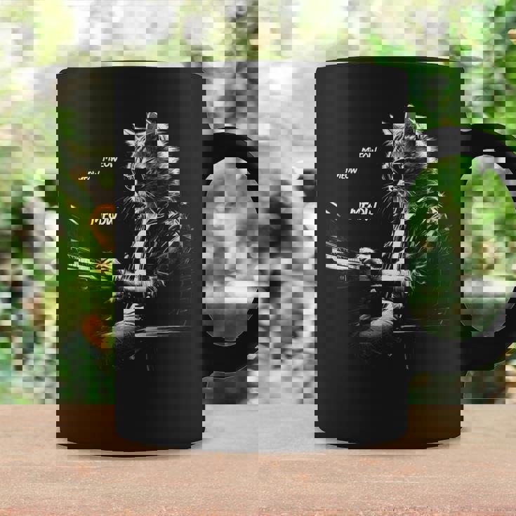 ピアノを弾くクラシック猫 鍵盤交響曲 コーヒーマグ ギフトのアイデア