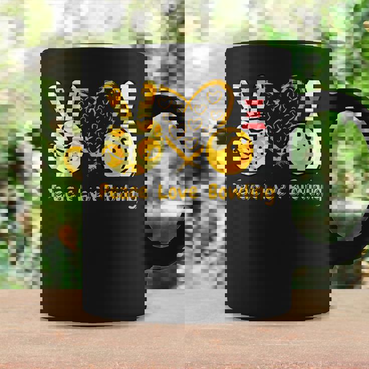 ピース・ラブ・ボウリング コーヒーマグ ギフトのアイデア