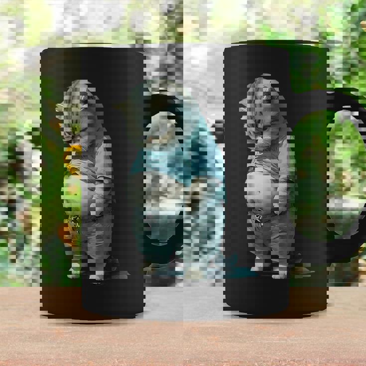 ファニー ファット キャット 子猫 アート デザイン 猫 飼い主 ペット愛好家 ギフト コーヒーマグ ギフトのアイデア