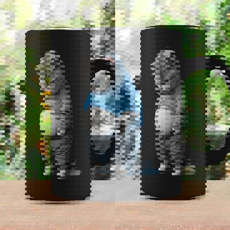 ファニー ファット 悲しい猫 アートデザイン 太った子猫 猫好き コーヒーマグ ギフトのアイデア