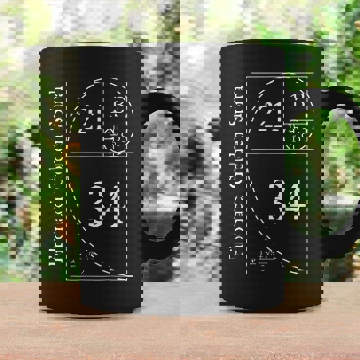 ファニー フィボナッチ ゴールド スパイラル オタク 数学教師 ギフト コーヒーマグ ギフトのアイデア