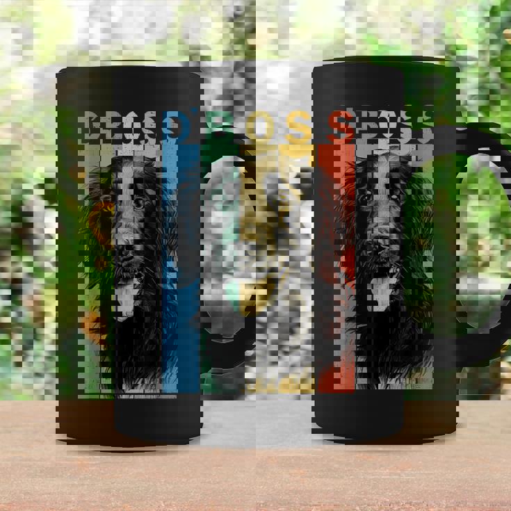 ファニーフラットコーテッドレトリバーボスママダッドドッグラバー コーヒーマグ ギフトのアイデア