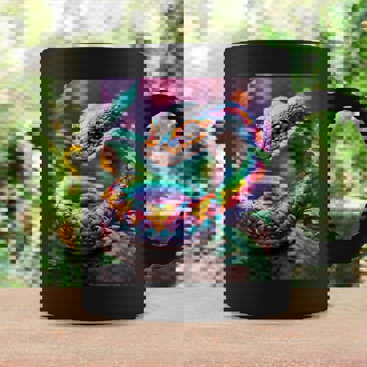 ファンタジー かわいい 鮮やかな蛇の葉 コーヒーマグ ギフトのアイデア