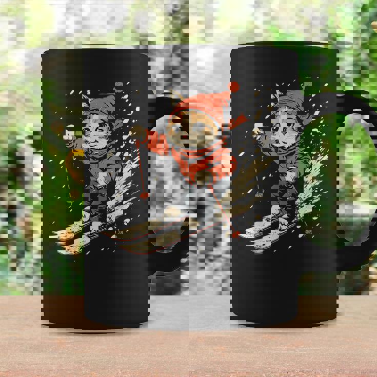 フリースタイルスキーヤー猫 フリースタイルスキー コーヒーマグ ギフトのアイデア