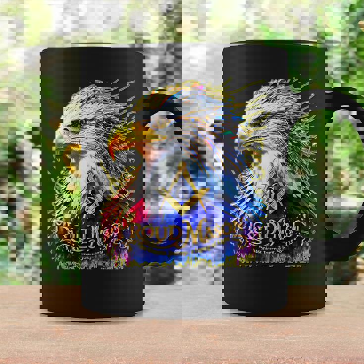 フリーメイソンs&C「マイティカラーイーグル」と書かれたフリーメイソンのシンボル。 コーヒーマグ ギフトのアイデア