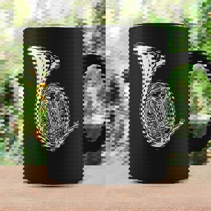 フレンチホルン製図コンサートバンドホルニスト コーヒーマグ ギフトのアイデア