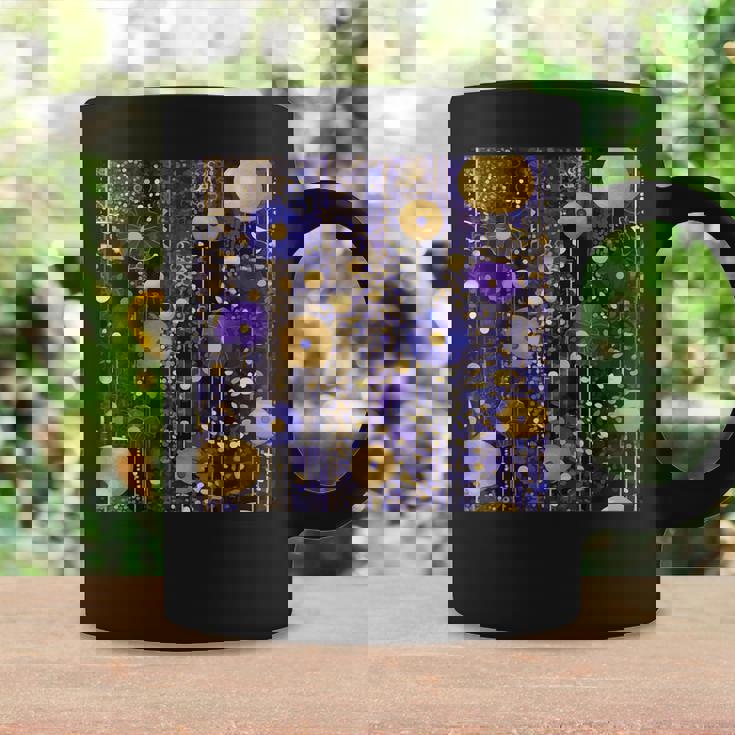 ブルーとゴールド フラワーガーデン アフタークリムト コーヒーマグ ギフトのアイデア