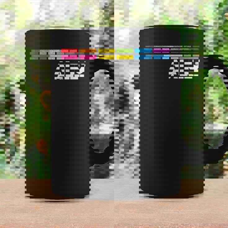 プラウドアライlgbtゲイ平等lgbtqプライドパンセクシャルパンフラッグ コーヒーマグ ギフトのアイデア