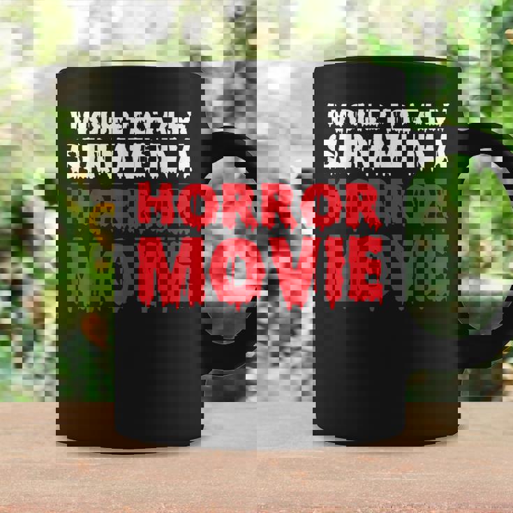 ホラー映画なら絶対生き残るよ コーヒーマグ ギフトのアイデア