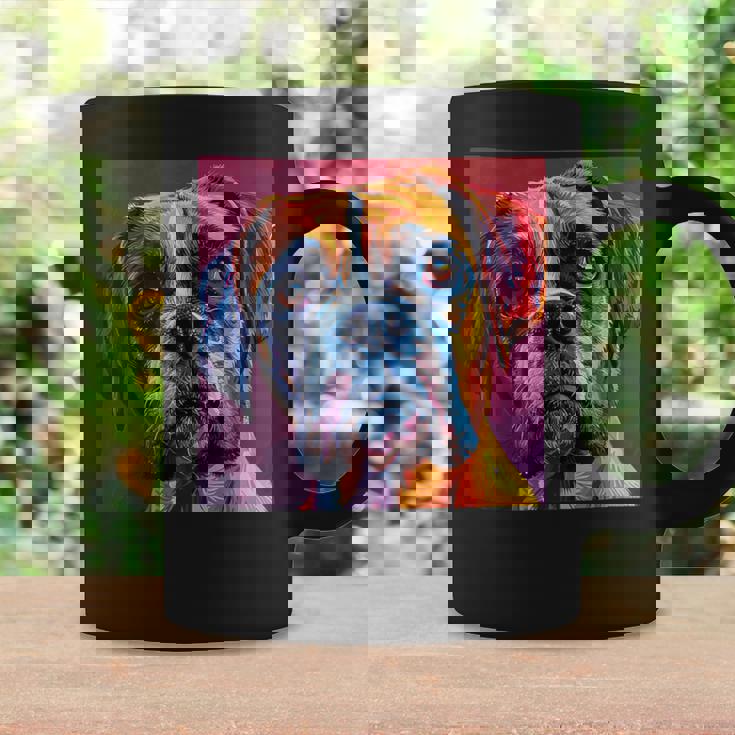 ボクサー 犬 カラフル イラスト グラフィック コーヒーマグ ギフトのアイデア