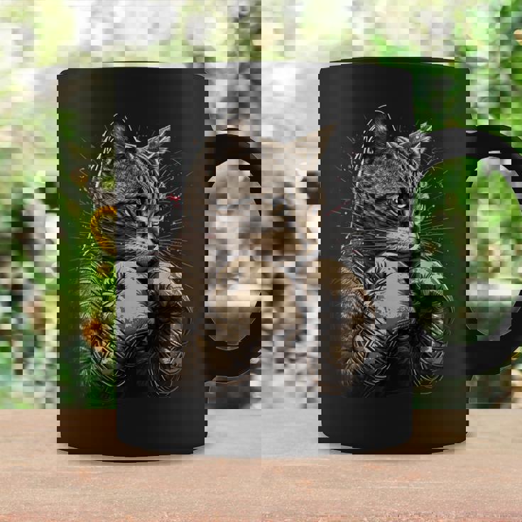 ボクシング キャット ボクサー 面白い猫のグラフィック コーヒーマグ ギフトのアイデア