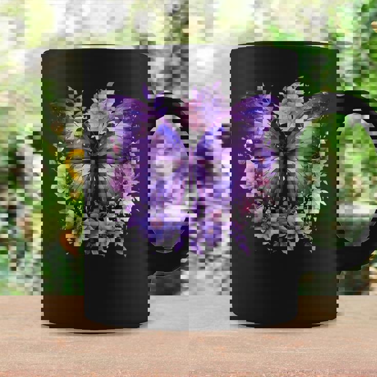 ボヘミアン パープルバタフライ レトロ 魔女の蛾 ヴィンテージ ラベンダー コーヒーマグ ギフトのアイデア
