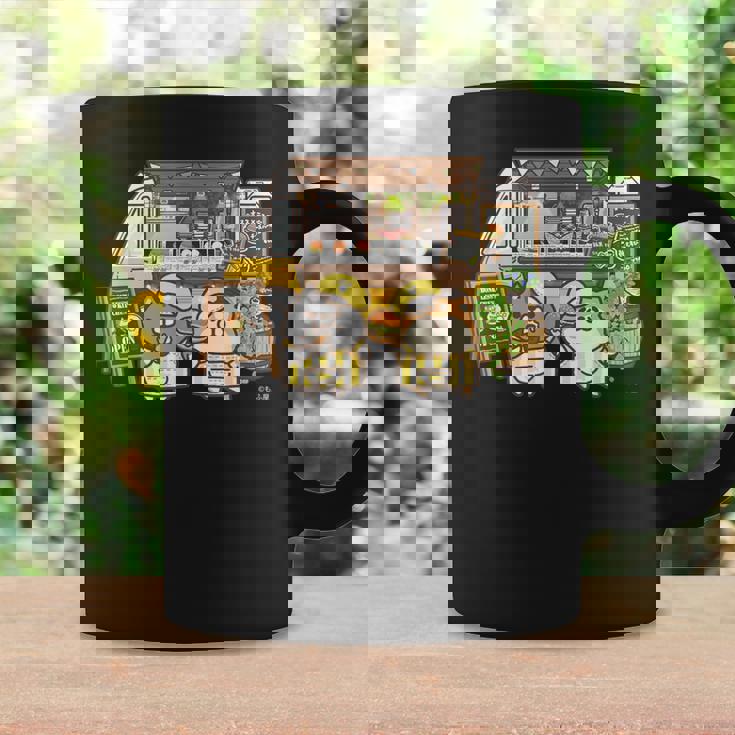 ボンレス犬とボンレス猫 キッチンカー ダークカラー コーヒーマグ ギフトのアイデア