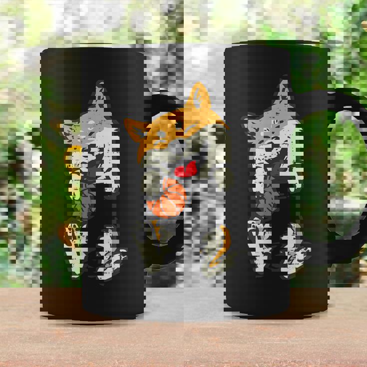 ポケット 柴犬 バスケットボール かわいい バラー 犬 メンズ レディース キッズ コーヒーマグ ギフトのアイデア