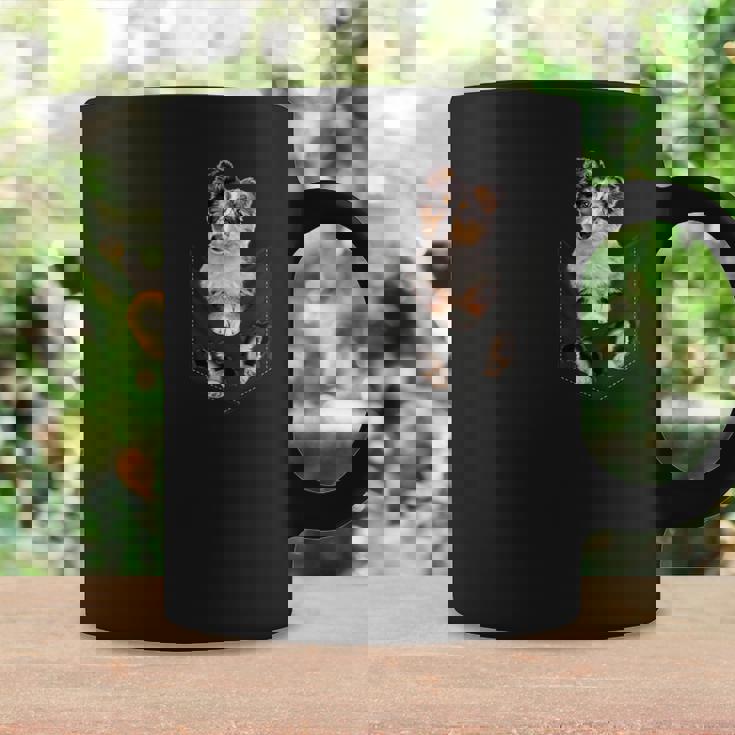 ポケットに入った面白いシェットランドシープドッグ シェルティー愛好家に コーヒーマグ ギフトのアイデア