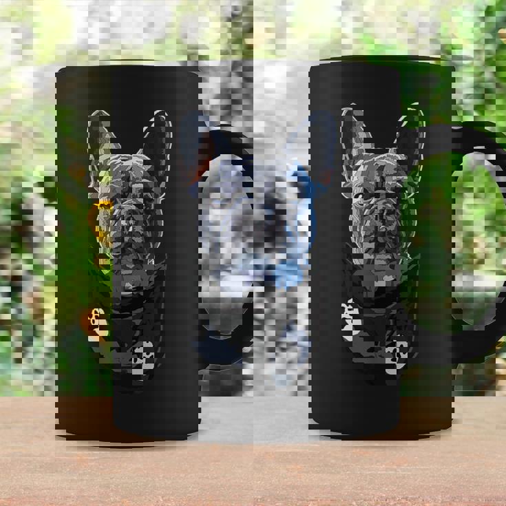 ポケットの中の面白いフレンチフレンチ犬好きフレンチブルドッグ コーヒーマグ ギフトのアイデア