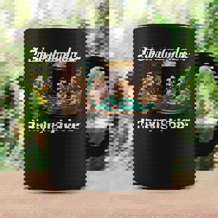 ポーカーをする犬 ラブラドゥードル オーストラリアの犬 ラブラドゥードル コーヒーマグ ギフトのアイデア