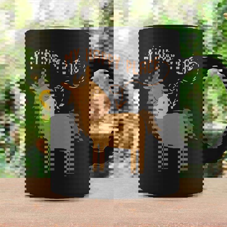 マイハッピープレイス I 馬好き I 乗馬 I 馬術用の馬 コーヒーマグ ギフトのアイデア