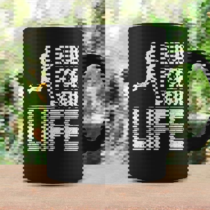 マラソンランナー Run For Your Life ランニング コーヒーマグ ギフトのアイデア