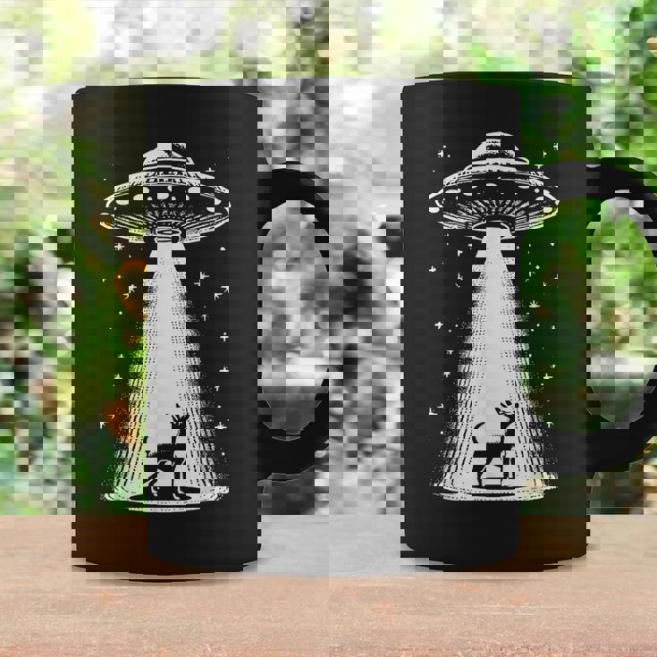 ミニチュアピンシャーママパパ犬-面白いエイリアンufo コーヒーマグ ギフトのアイデア