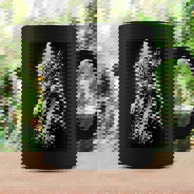 ミュージシャン チェロ奏者 面白い猫 チェロ奏者 コーヒーマグ ギフトのアイデア