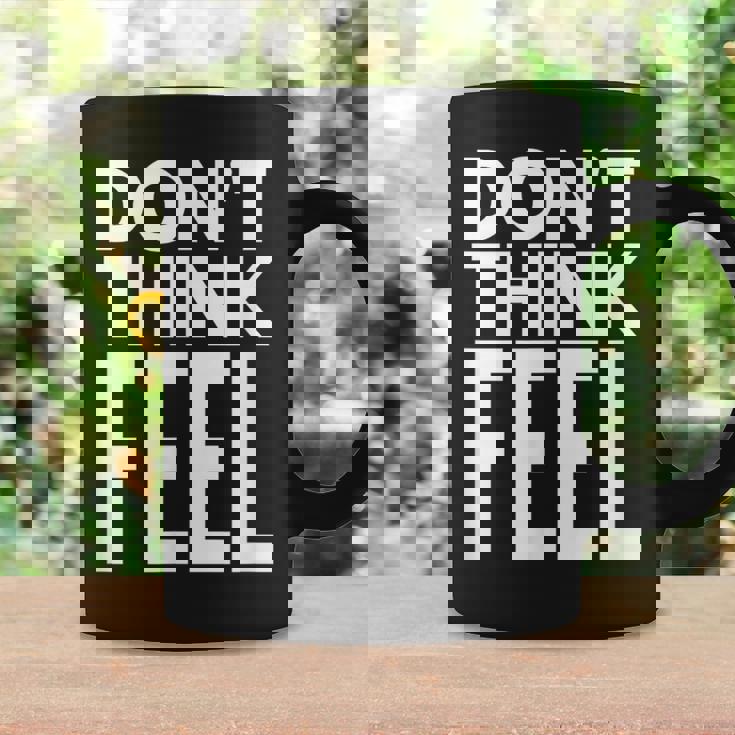 モチベーションを高める引用tシャツ Don't Think Feel インスピレーション コーヒーマグ ギフトのアイデア