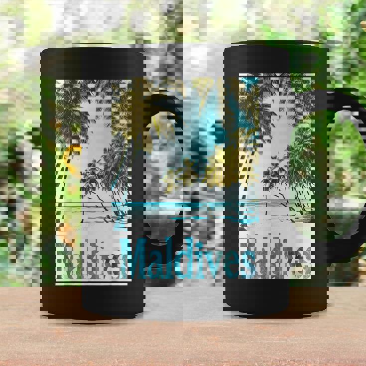 モルディブ島 ビーチ 熱帯風景 旅行 お土産 コーヒーマグ ギフトのアイデア