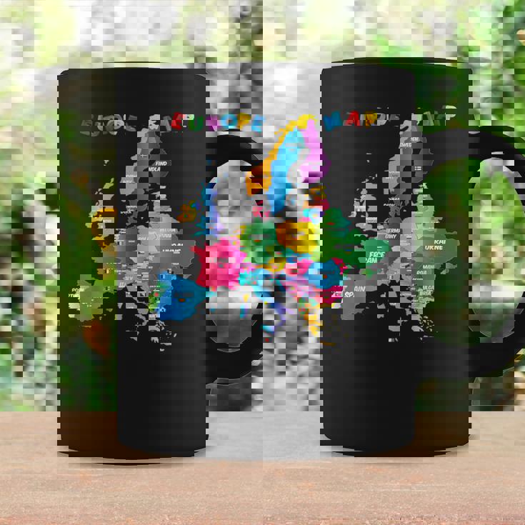 ヨーロッパ地図、国旗、ヨーロッパ諸国 コーヒーマグ ギフトのアイデア