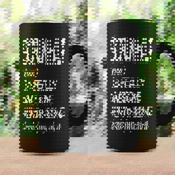 ラグビー選手の定義 面白い スクラムハーフ コーヒーマグ ギフトのアイデア