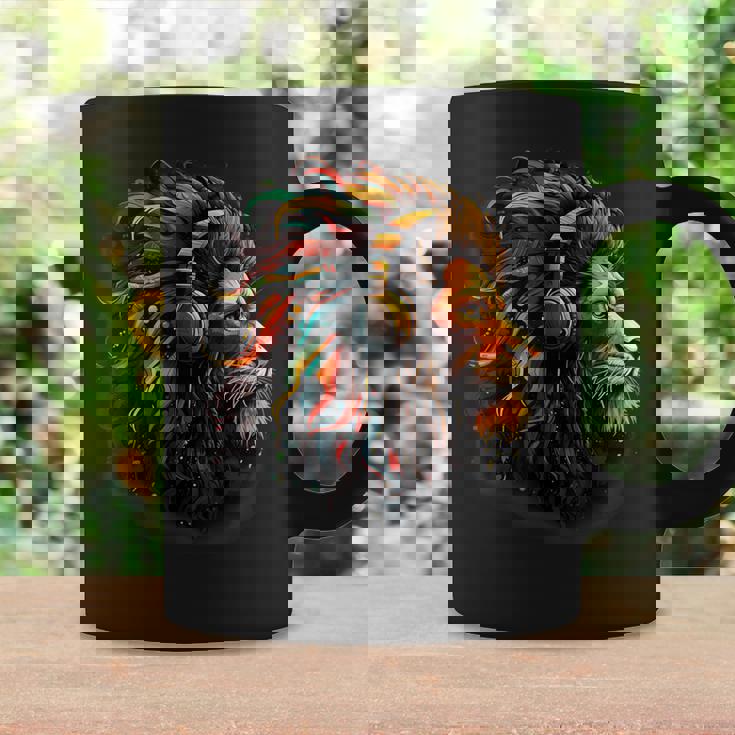 ラスタファリアン・ルーツ ギター ヒッピー ラスタ レゲエ ライオン ラスタファリ コーヒーマグ ギフトのアイデア