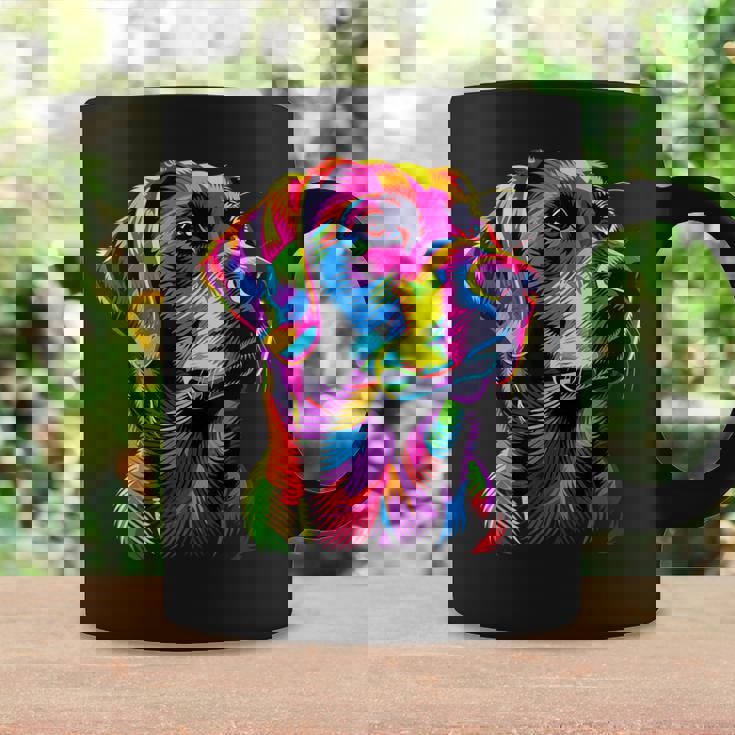 ラブラドールレトリバー カラフルカラー ポップアート グラフィック 犬 ラブラドール コーヒーマグ ギフトのアイデア