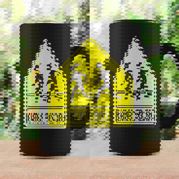 ランナー クロッシング サイン モチベーションを高める 面白い ランニング コーヒーマグ ギフトのアイデア