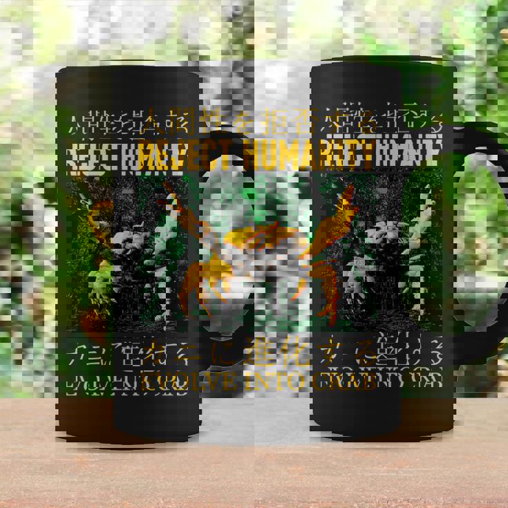 リジェクト・ヒューマニティがカニに進化する 長袖tシャツ コーヒーマグ ギフトのアイデア