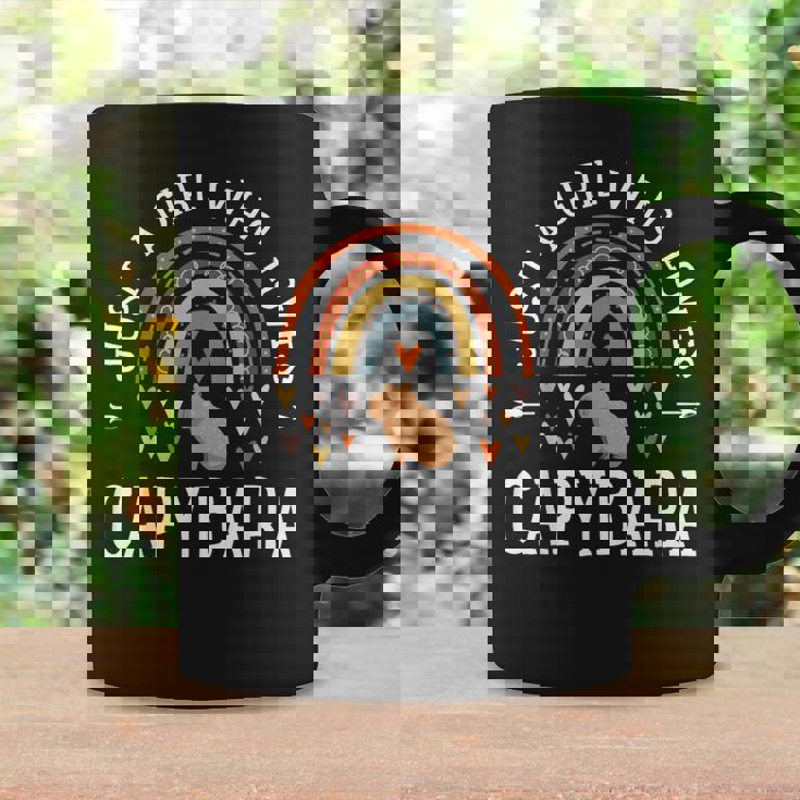 レインボー カピバラシャツ ガールズ Just A Girl Who Loves Capybara コーヒーマグ ギフトのアイデア