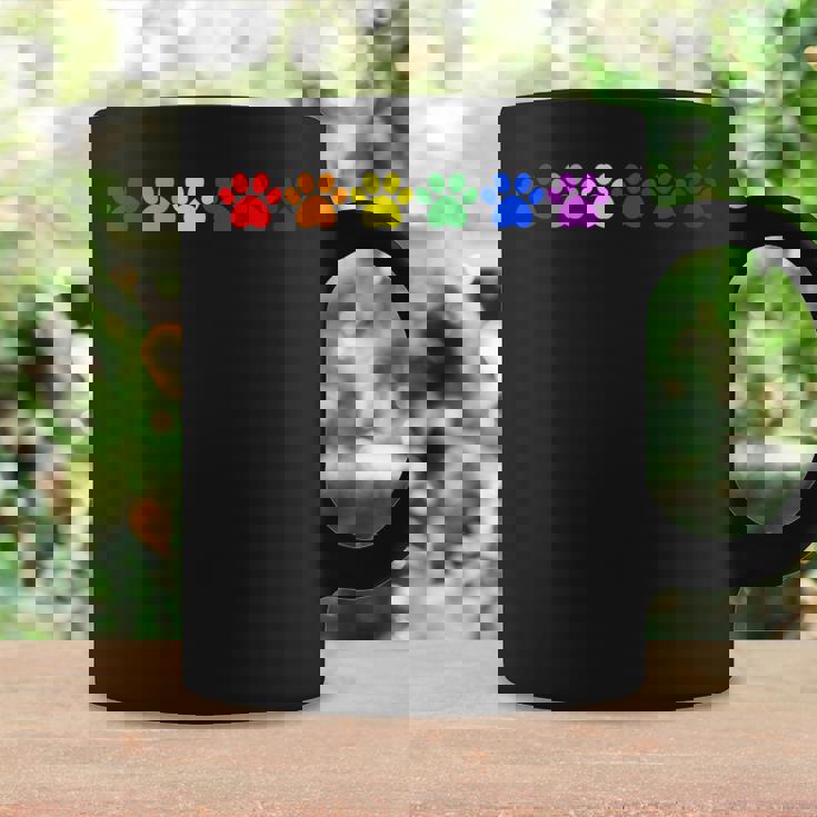 レインボー肉球 Lgbtq プライド ミニマル コーヒーマグ ギフトのアイデア