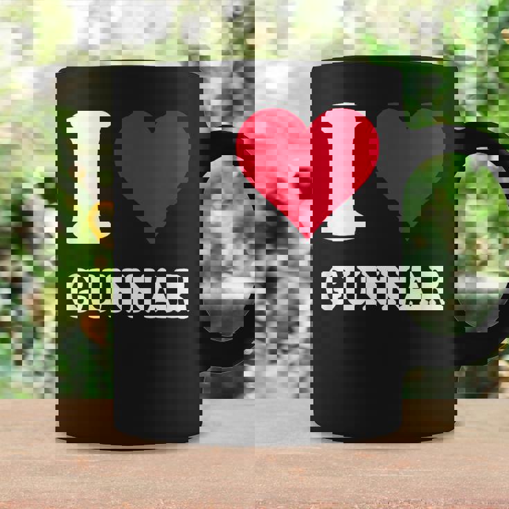 レッドハート I Love Gunnar コーヒーマグ ギフトのアイデア