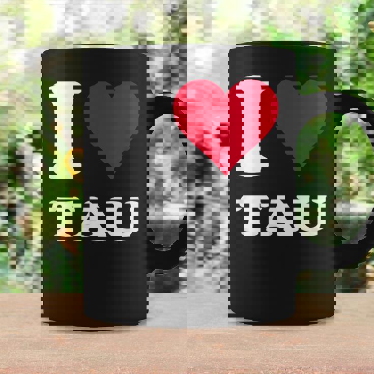レッドハート I Love Tau コーヒーマグ ギフトのアイデア