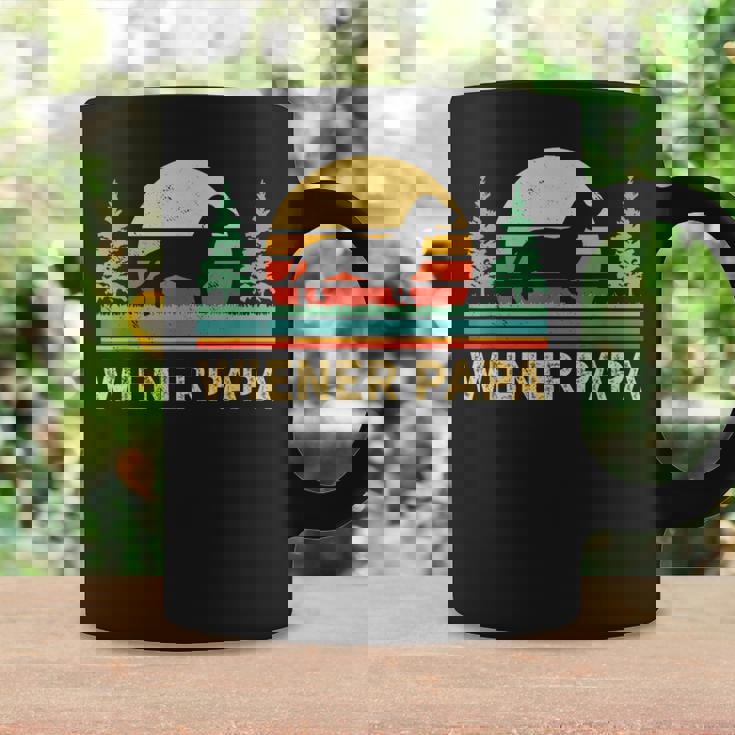 レトロ ワイナー 犬 パパ ギフト ヴィンテージ 犬 ダックスフンド ダックスフンド ダックス ドクシー コーヒーマグ ギフトのアイデア