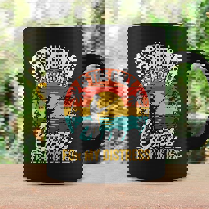 レトロ 釣り療法 メンタルヘルス ストレス解消 フィッシャーマン コーヒーマグ ギフトのアイデア