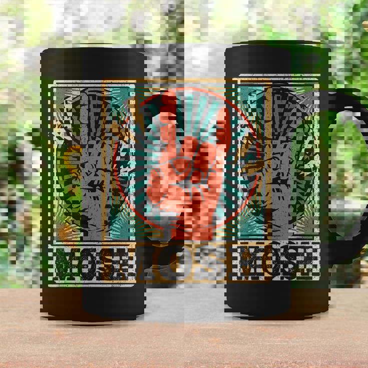 レトロなヴィンテージサインオブザホーンモッシュヘビーロックミュージック コーヒーマグ ギフトのアイデア