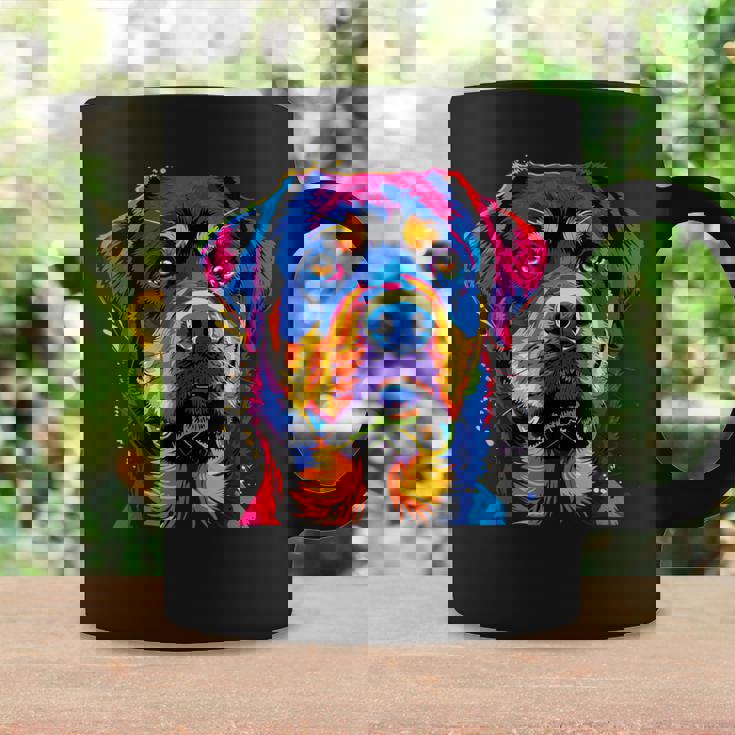 ロットワイラー 犬 カラフル ポップアート 犬の誇り ロットワイラー コーヒーマグ ギフトのアイデア