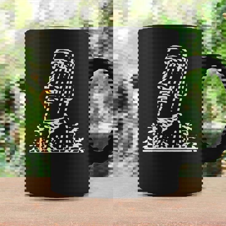 ワンラインアート モアイ像 コーヒーマグ ギフトのアイデア