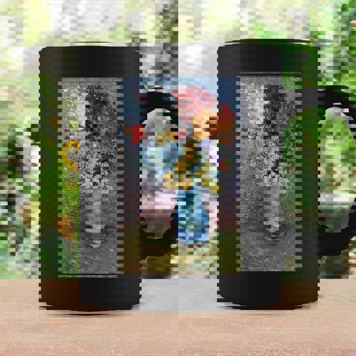ヴィンセント・ヴァン・ゴッホの花 青い花瓶のヴィンテージ 美術品 コーヒーマグ ギフトのアイデア