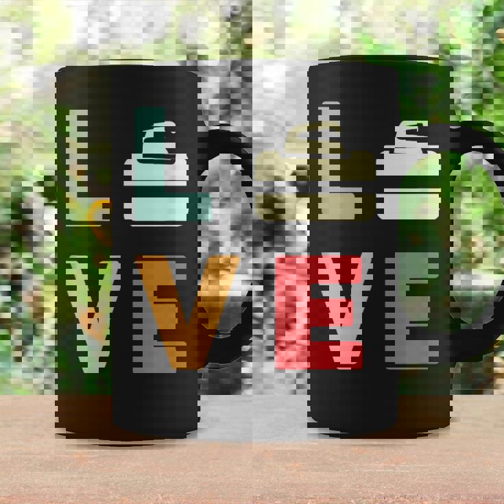 ヴィンテージ I Love Curling Curling Lover レトロカーリング コーヒーマグ ギフトのアイデア