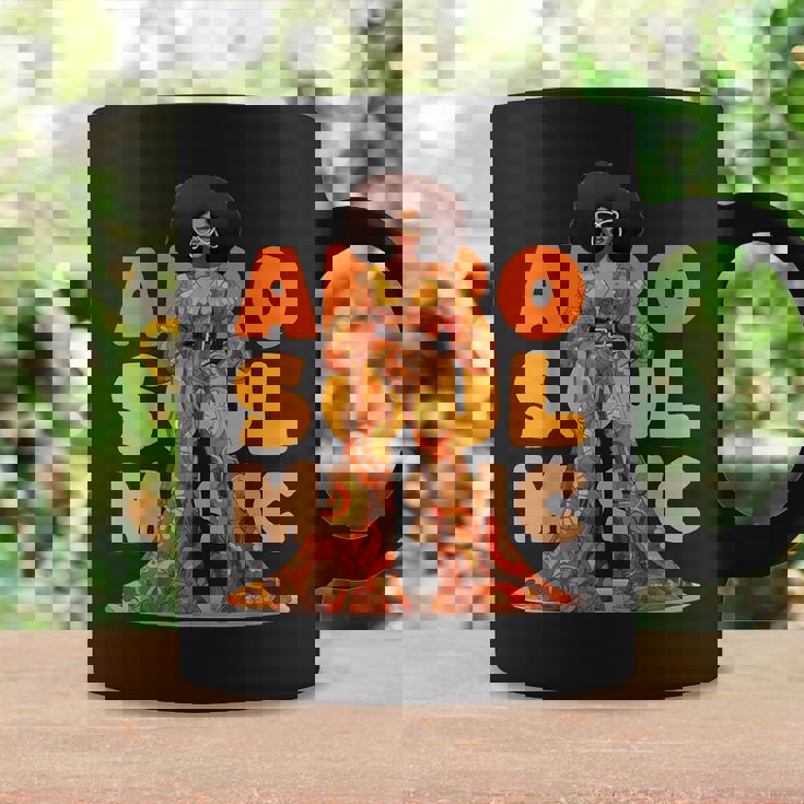 ヴィンテージ アフロ ソウル ミュージック グルービー ブラック クイーン メラニン コーヒーマグ ギフトのアイデア