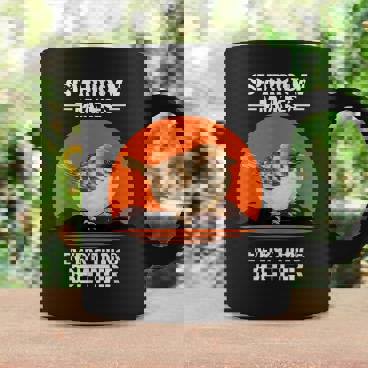 ヴィンテージ スズメの鳥 Make Everything Better スズメの鳥 コーヒーマグ ギフトのアイデア