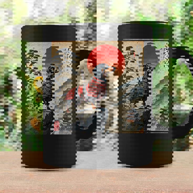 ヴィンテージ ダックスフンド サムライ ウナー 犬 日本の浮世絵 アート コーヒーマグ ギフトのアイデア