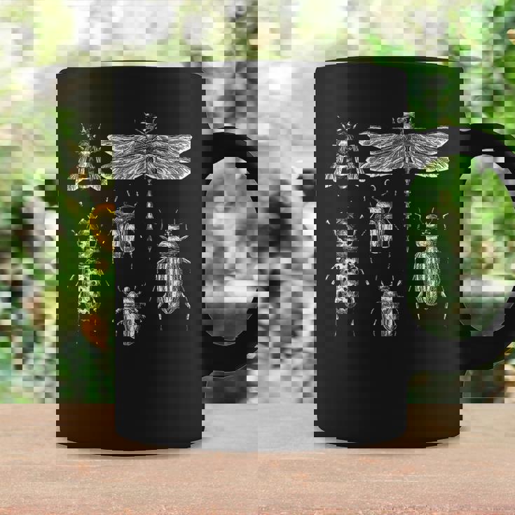 ヴィンテージ モノクロ 昆虫 – 虫好き昆虫学者グラフィック コーヒーマグ ギフトのアイデア