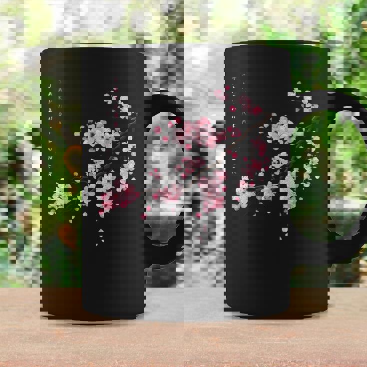 ヴィンテージ桜 日本の桜の花グラフィカルアート コーヒーマグ ギフトのアイデア
